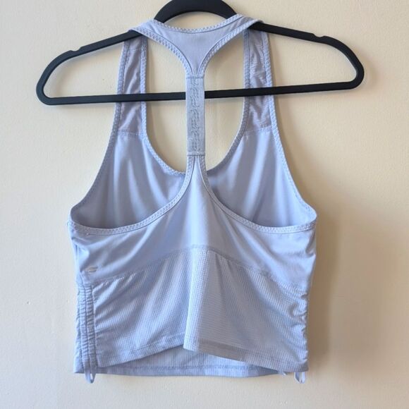 Fabletics Cashel Midi Logo Sports Bra Powder Blue Medium - Picture 4 of 8